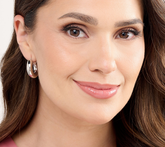 David Markstein  Silvertone Bronze 7.5mm Polished 1" Hoop Earrings